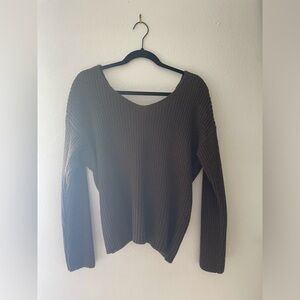 ASTR the label twist back sweater. size small. greenish brown color